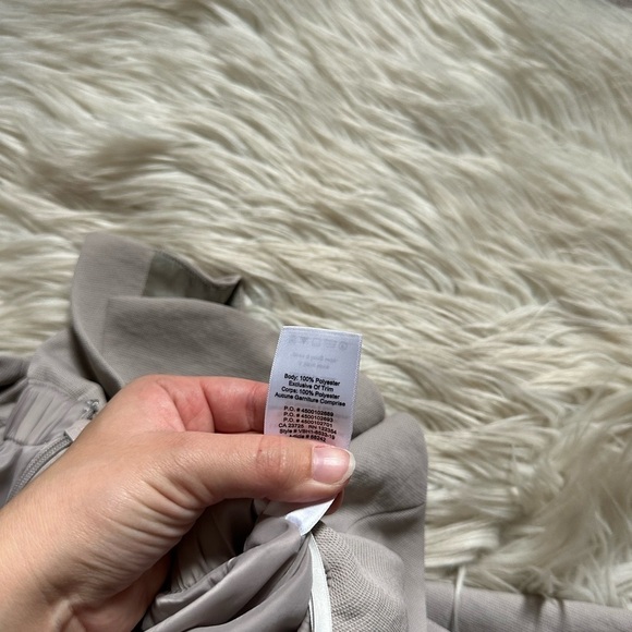 ARITZIA Babaton Strapless Flutter Jumpsuit In Taupe - Picture 6 of 6